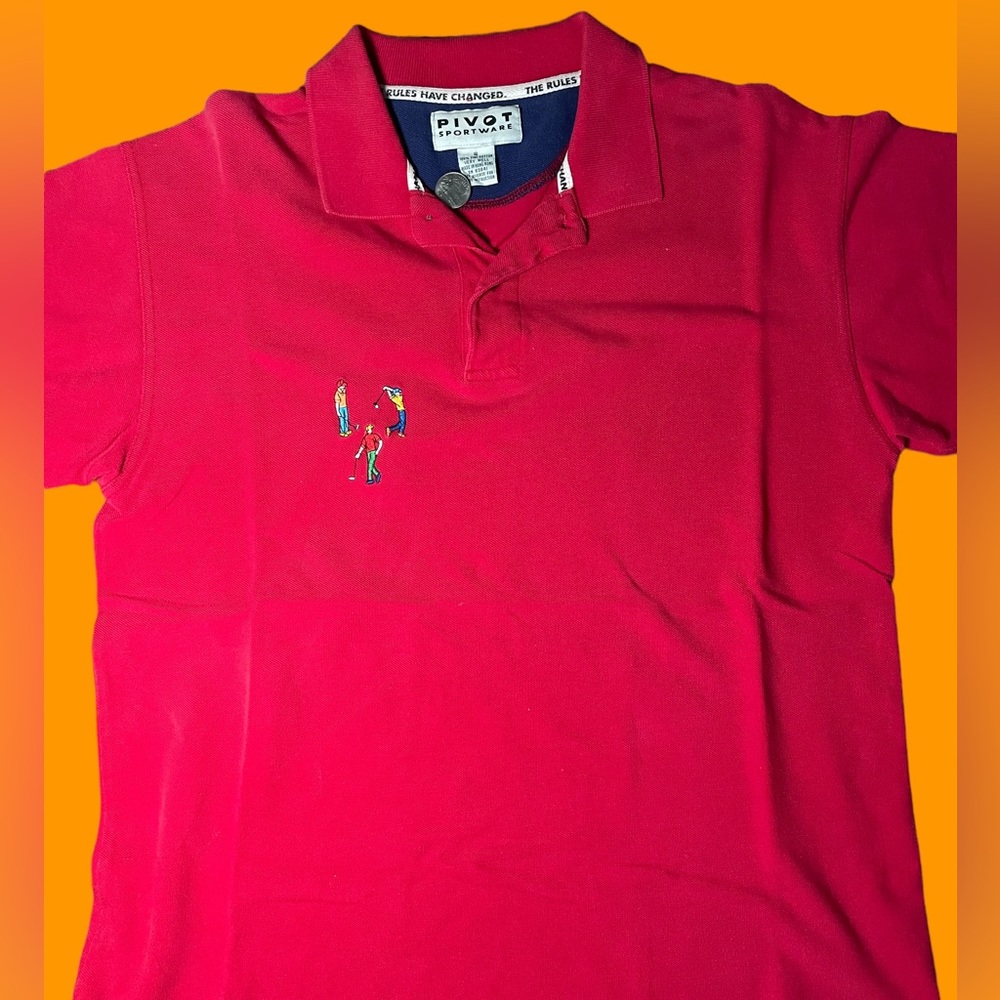 Vintage red golf polo